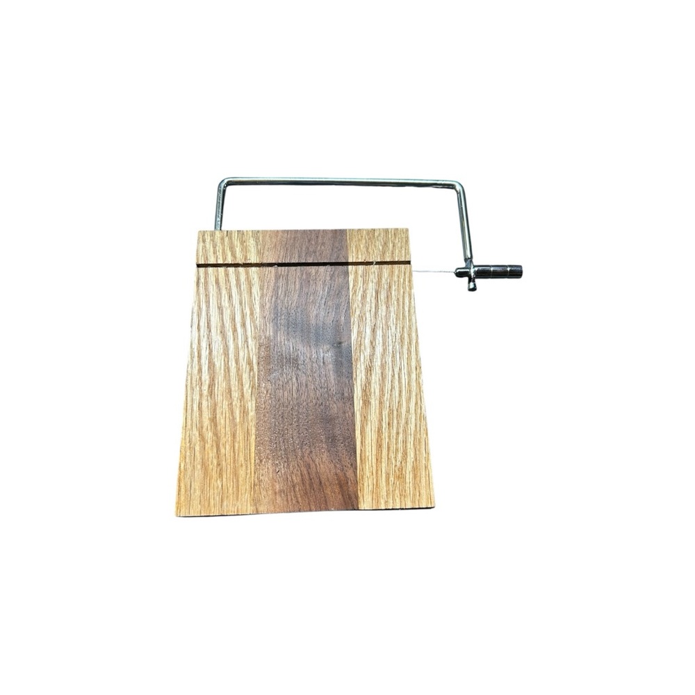 Handmade Wooden Cheese Slicer with Metal Handle